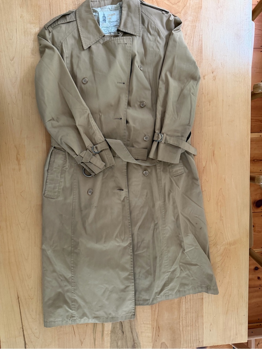 London Fog Khaki Trench Coat with Belt
